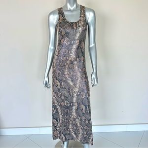 Women long dress animal print size S